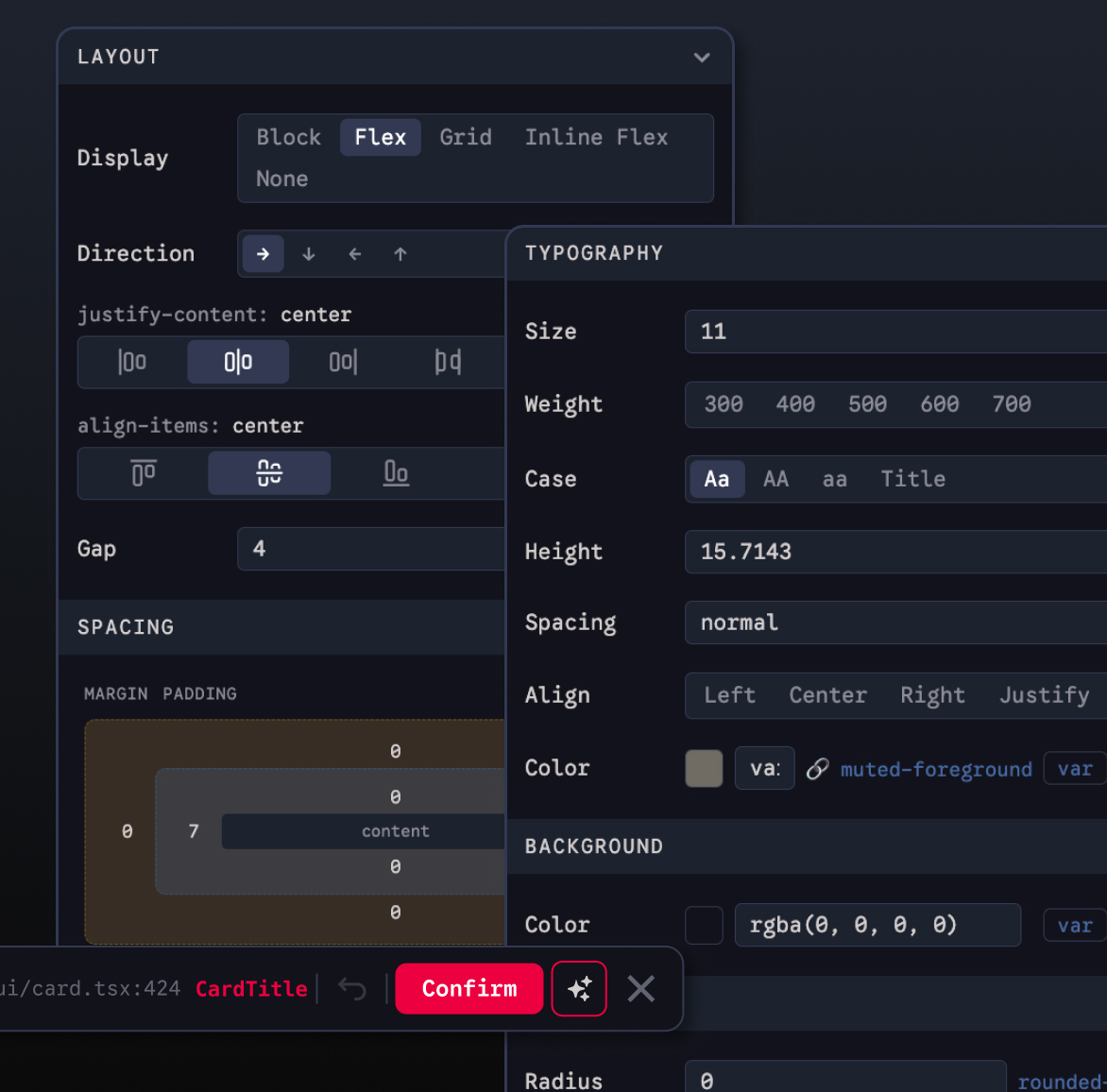 Direct manipulation UI